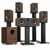 Wooden 5.1.2 Surround Sound System with Wired Speakers and Subwoofer