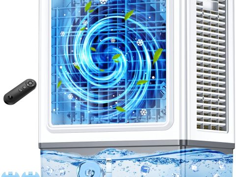 FANCOLE Windowless Air Conditioner with Ice Packs and Remote