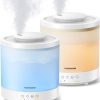 Homvana 2-Pack 1.5L Cool Mist Humidifiers with Essential Oils