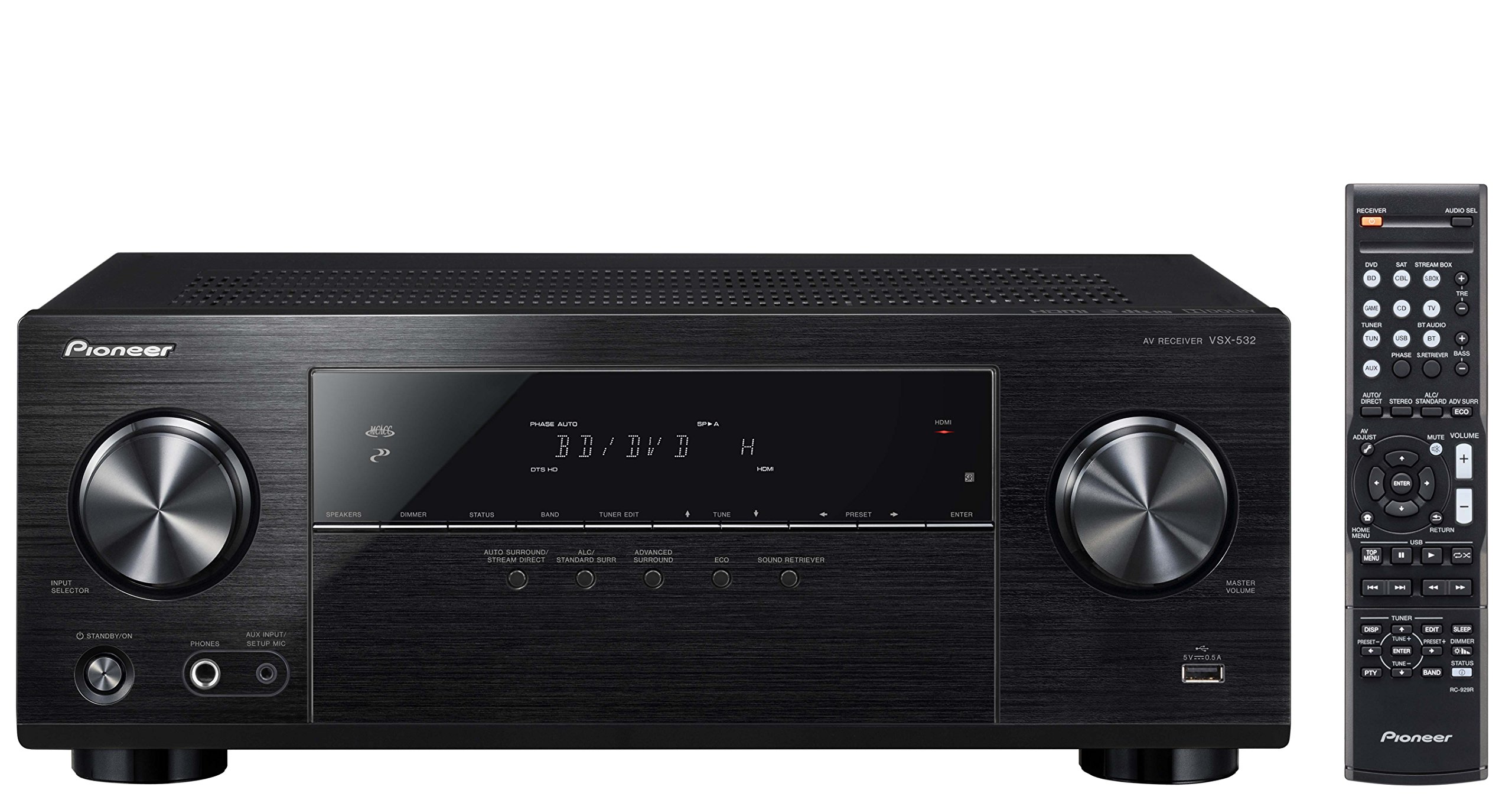 Pioneer VSX-532 Black Surround Sound A/V Receiver