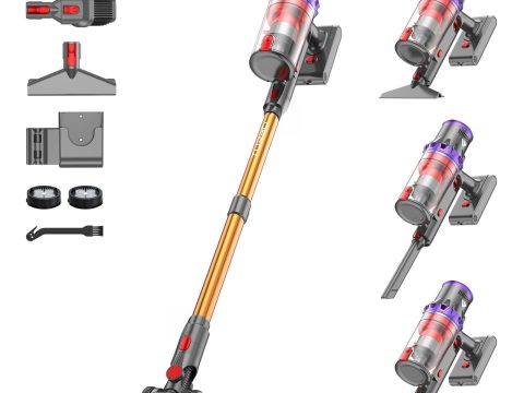 Coovy SU7 Cordless Vacuum Cleaner with Touch Screen, 80 Min Runtime