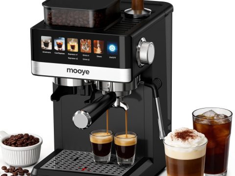 Mooye Espresso Machine: Compact 20Bar Maker with Grinder & Frother