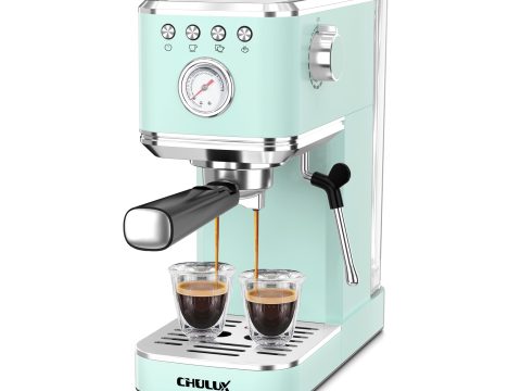 CHULUX Espresso Machine with Milk Frother, 20 Bar Pressure
