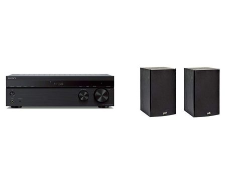 Sony STRDH190 Receiver with Polk Audio T15 Speakers - Premium Sound