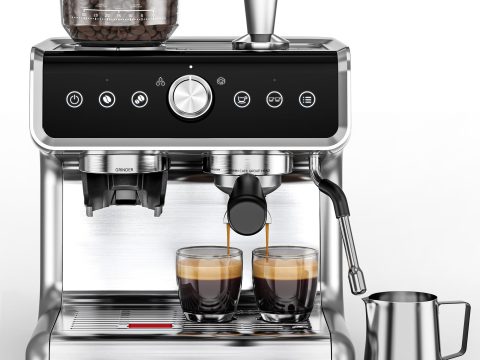 EUHOMY Espresso Machine: 20 Bar Grinder for Home Barista