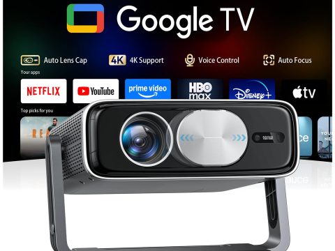 Smart Projector: 4K Google TV, WiFi, Bluetooth, Portable