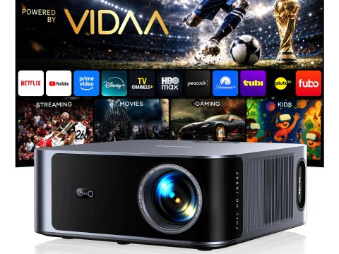 VIDAA 4K Outdoor Projector with WiFi6, Bluetooth, and HDR10