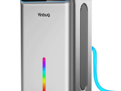 CT6-Light Black Small Quiet Dehumidifier for Home, 1000 sq ft