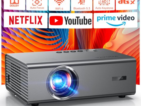 KOGATA Smart Projector: 4K, WiFi, Bluetooth, Dolby Audio, Portable