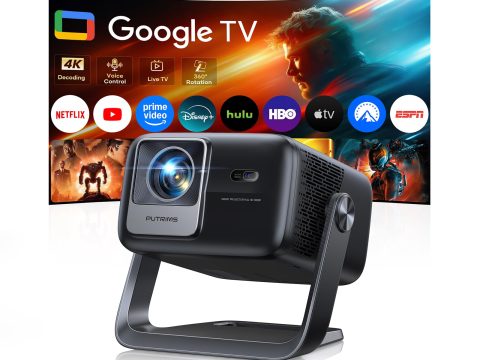 Smart 4K Projector with Google TV, WiFi 6, Bluetooth 5.3