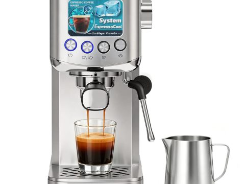 XIXUBX Cold Brew Espresso Machine with Frother, Grey
