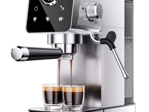 Arecovas Espresso Machine: 20 Bar, Touch Screen, Milk Frother
