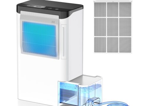Dehumidifiers: 2.5L Tank, 35dB Quiet, Continuous Drain, Easy Control