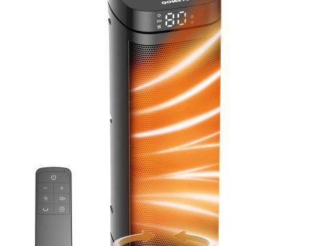 Electric Space Heater 1500W with Thermostat and Remote Control