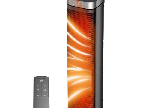 AUBKN 1500W Electric Space Heater with Thermostat and Remote