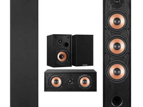 BASAPUBU 5.0 Surround Sound Speaker System with Tower Speakers