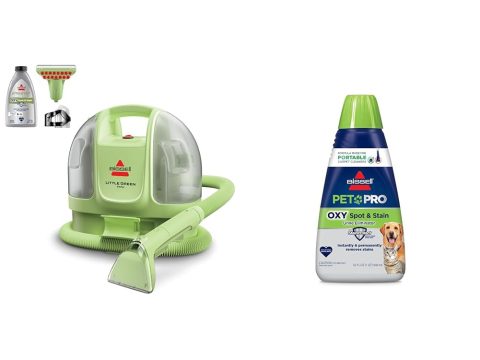 BISSELL Little Green Mini Carpet Cleaner with HydroRinse Tool