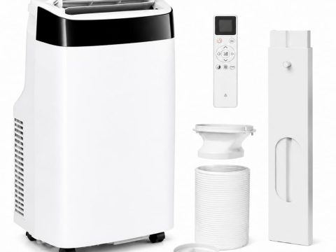 CoolTech 10,000 BTU Portable AC with Remote Control & Mobility