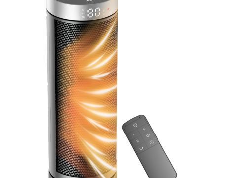 JIBUFI 17-Inch 1500W Electric Space Heater with Remote Control