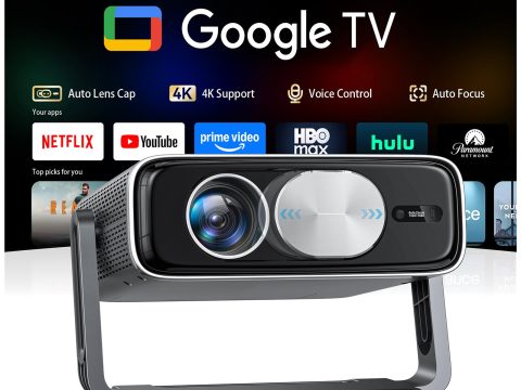 Smart 4K Projector with Google TV Stick and WiFi