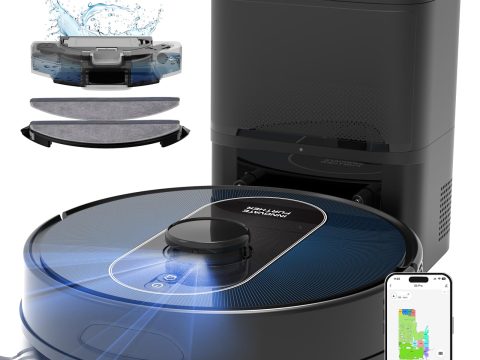 Smart Robot Vacuum Mop: 6000Pa, Self-Emptying, Wi-Fi Control
