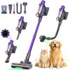 SMOTURE Cordless Vacuum Cleaner with Pet Brush and LED Screen